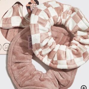 Kitsch Terracotta Checker Microfiber Towel Scrunchies 2pc Set